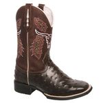 Bota Texana Masculina Touro Café em Couro