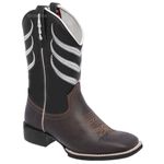 Bota Texana Masculina Listras em Couro 