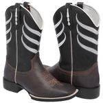 Bota Texana Masculina Listras em Couro 