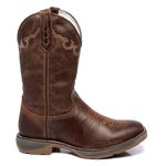 Bota Texana Western Bico Redondo em Couro 