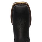 Bota Texana Masculina Bandeira Couro Preto Sola Jump