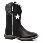 Bota Texana Masculina Bandeira Texas em Couro