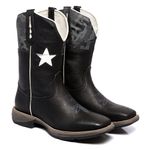 Bota Texana Masculina Bandeira Texas em Couro