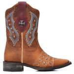 Bota Western Feminina Vimar Boots 13091 Fóssil Caramelo