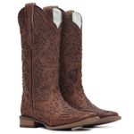 Bota Western Feminina Vimar Boots 13103 Fóssil Castanho