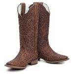 Bota Western Feminina Vimar Boots 13103 Fóssil Castanho