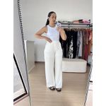 Cropped Regata liso básico dia a dia Suplex forro duplo- Branco