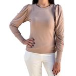 Blusa Básica Viscolycra Manga longa- Nude