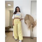 Calça Wide Track Pants- Amarela