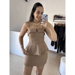 Conjunto Peplum com saia-Nude