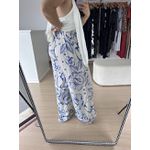Calça Pantalona Estampas Caju Azul