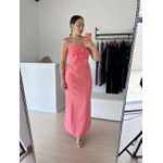 Vestido Longo Flor Perla -Rosa