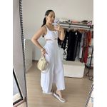 Vestido Longo Recorte Busto- Branco 