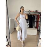 Vestido Longo Recorte Busto- Branco 