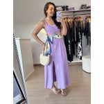 Vestido Longo Recorte Busto- Lilas
