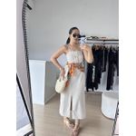 Vestido Gisele Midi- Areia