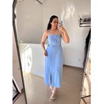 Vestido Gisele Midi com Bojo- Azul bebe 