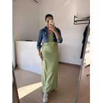 Vestido Longo em Linho Verde