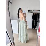 Vestido Longo Frente unica Dulce-Estampado Fundo Off