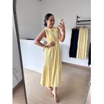 Vestido Marcele Cavado Amarelo