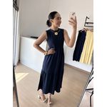 Vestido Marcele Cavado Azul Marinho