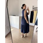 Vestido Marcele Cavado Azul Marinho