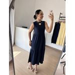 Vestido Marcele Cavado Azul Marinho