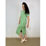 Vestido Camisetão Midi em Algodão Luxuoso- Verde Menta