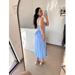 Vestido Gisele Midi com Bojo- Azul bebe 