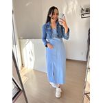 Vestido Gisele Midi com Bojo- Azul bebe 
