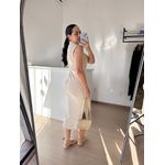 Vestido Canelado Muscle Tee Mariana Areia