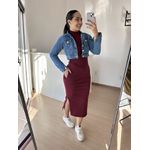 Vestido Canelado Muscle Tee Mariana Marsala