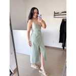 Vestido Midi Nádia em Alfaiataria Marrant- Verde 