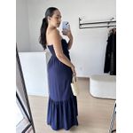 Vestido Longo Veneza- Azul Marinho