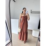 Vestido Longo Veneza- Terra