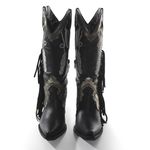 Bota Feminina Texana Tucson - Couro Napa Preta - Solado P51 Rústico Preto