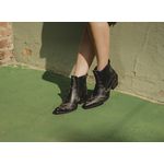 Bota Feminina Tucson - Couro Napa Preto - Solado P51 Rústico Preto