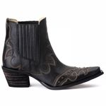 Bota Feminina Tucson - Couro Napa Preto - Solado P51 Rústico Preto