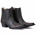 Bota Feminina Tucson - Couro Napa Preto - Solado P51 Rústico Preto