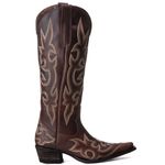 Bota Feminina Texana - Couro Euro Texas Wisky - Solado P52 Rústico Café