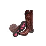 Bota Feminina Texana Tucson - Couro Euro Texas Havana - Solado Flor