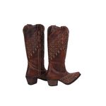 Bota Feminina Texana Tucson - Couro Euro Texas Whisky Com Rock oil Bege - Solado P51 Rústico Café