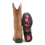 Bota Feminina Texana Tucson - Couro Napa Rio Madeira - Solado Flor