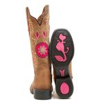 Bota Feminina Texana Tucson - Couro Napa Rio Madeira- Solado Flor