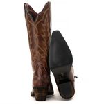 Bota Texana Feminina Tucson - Couro Euro Texas Wisky - Solado P51 Rústico Café