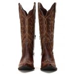 Bota Texana Feminina Tucson - Couro Euro Texas Wisky - Solado P51 Rústico Café