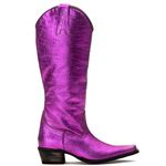 Bota Texana Feminina Tucson - Couro Croco Rosa- Solado P52 Rústico Preto