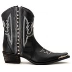 Bota Texana Feminina Tucson - Couro Napa Preta- Solado P52 Rústico Preto