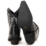 Bota Texana Feminina Tucson - Couro Napa Preta- Solado P52 Rústico Preto