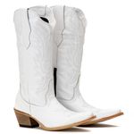 Bota Feminina Texana Tucson - Napa Branca - P51 Natural